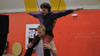 Rehearsing together for the first time, Fabrice is on Alex's shoulders