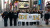 Vassar students protest the Don’t Ask Don’t Tell policy outside the U.S. Armed Forces recruiting center in Times Square.