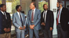 Thabo Mbeki (center), Jacob Zuma (right) and Terror Lekota (left) in negotiations 