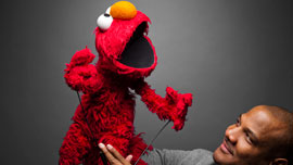 Elmo and Kevin Clash in  Being Elmo