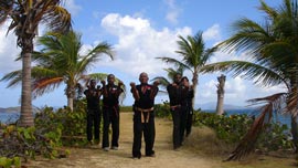 Ron Van Clief and students in St. Thomas, U.S. Virgin Islands