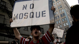 Protesters against the Ground Zero Mosque in New York, September 