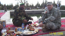 Col. Shute, Gen. Siyar, and Lt. Col. Ducharme in a caves in Herat, Afghanistan, 2006
