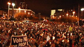 Candlelight Vigil 11/5/08 on the steps of San Francisco City Hall