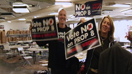 Kate Kendell (National Center for Lesbian Rights) and Geoff Kors (Equality California) 11/4/08 - Election Day