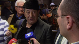 Carmen’s grandfather is interviewed on the Borat cast