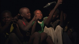 Street boys singing at night