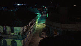 Night shot city streets of Cap-Haitien