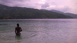 Nickenson playing at Labadie Beach, the tourist destination for American cruise lines