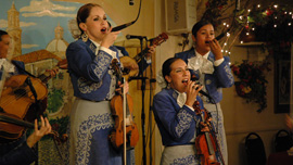 Mariachi Reyna de Los Angeles performing at Ciellito Lindo in El Monte, California