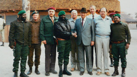South African President and top ministers visit Angolan Rebel leader Jonas Savimbi in Jamba South African President and top ministers visit Angolan Rebel leader Jonas Savimbi in Jamba