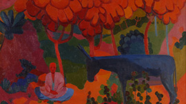 Crimson Autumn by Ural Tansykbaev, courtesy of Savitsky Collection