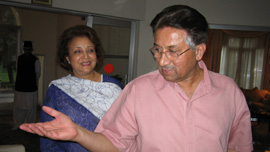 President Musharraf with his wife