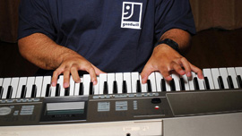 Christian Acosta at keyboard