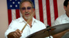 Emilio Estefan, music producer, jamming with the band at a rehearsal