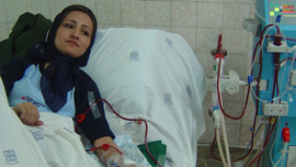 Shiva on a dialysis machine at the hospital Shiva on a dialysis machine at the hospital