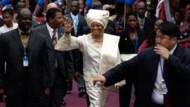 President of Liberia Ellen Johnson Sirleaf at her inauguration
