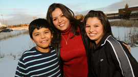 Robin Charboneau and her kids