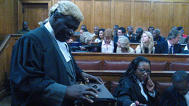Defense lawyer Fred Ojiambo