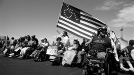 ADAPT protesters in Las Vegas, 1993