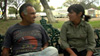 Augie Garcia and filmmaker Monika Navarro catch up in Parque Morelos, Guadalajara, México