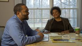 Director Shukree Tilghman with his mother