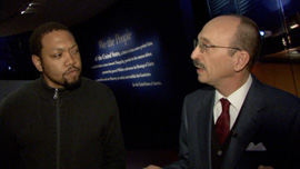 Director Shukree Tilghman with Dr. Steve Frank of the Philadelphia Constitution Center