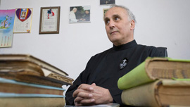 Monsignor Corrado, priest at the Catholic church in Belene Monsignor Corrado, priest at the Catholic church in Belene