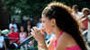 Priscilla Diaz aka P-Star performs at a Harlem street festival, age 9