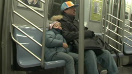 Priscilla Diaz aka P-Star with her father, Jesse, as they return from a late night studio recording session, age 9