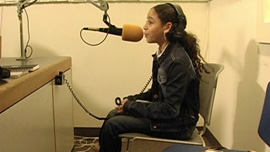 Priscilla Diaz aka P-Star on her first radio interview, age 9