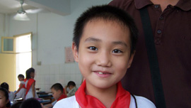 Luo Lei, candidate for Class Monitor, Wuhan Evergreen No. 1 Primary School
