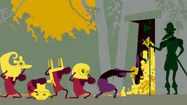 A scene from the Colonization of Latin America A scene from the Colonization of Latin America