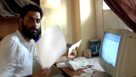 Human Rights Activist Khurram Parvez at his office in Kashmir Human Rights Activist Khurram Parvez at his office in Kashmir