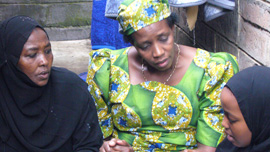 Rose consoles refugees living in Nairobi, Kenya.