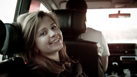 Masha on her way to Nashi Camp