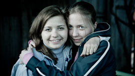 Masha with her sister Vigga
