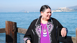 Activist and actress Sacheen Littlefeather 