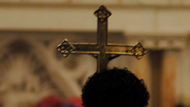 Procession at Spanish Mass, Saint Patrick Parish, Lawrence, Mass.
