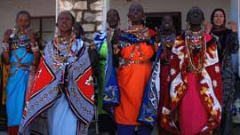 Rafea dances with seven African women