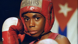 Christian Martinez with boxing gloves Christian Martinez with boxing gloves