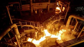 Interior of the Mopani smelter Interior of the Mopani smelter