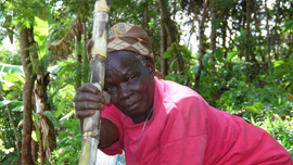 Film subject Naomi Kabura Mukunu in Mirichu, Kenya