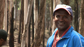 Coach Sentayehu outside in Bekoji Coach Sentayehu outside in Bekoji