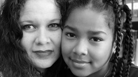 Melissa and Jasmine at the Hilltop Prison in Gatesville, Texas.