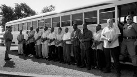 The Tulia defendants arrive for the evidentiary hearing