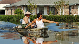 Versailles residents return to their neighborhood following Hurricane Katrina, 2005