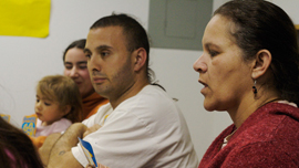 Jessie Littledoe Baird teaching, with Hartman Deetz