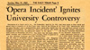 Headline from the University of Texas Daily Texan newspaper, May 12, 1957