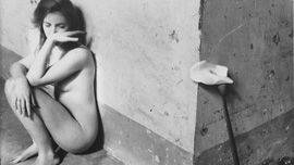 Francesca Woodman in a self portrait: Untitled 1977-78 (Rome)